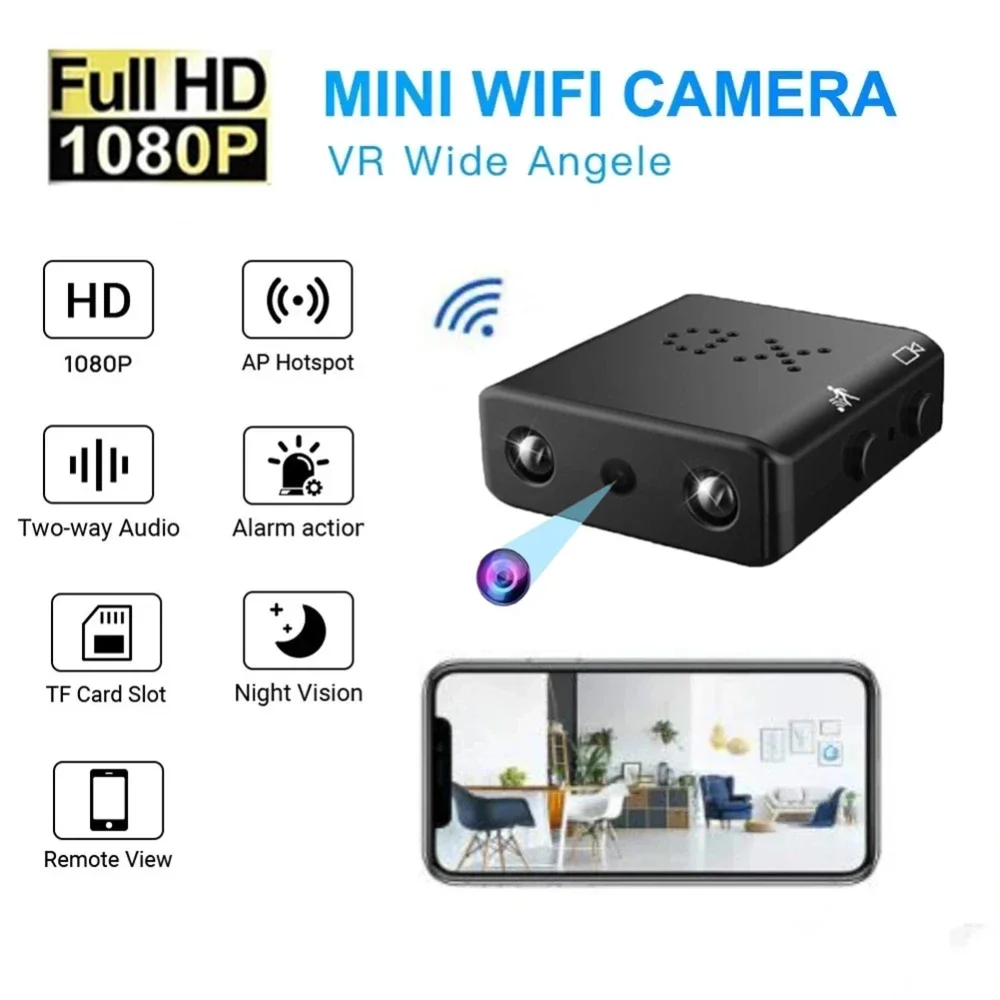 

Мини Wi-Fi камера 1080P HD XD, проводная камера для умного дома, внутренняя IP-камера для безопасности, защита от краж, видео и голос, приложение, онлайн-просмотр в реальном времени