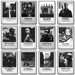 Vintage Movies Posters Black and White Movie Canvas Painting Wall Art Pictures for Living Room Prints Murals Home Decoration