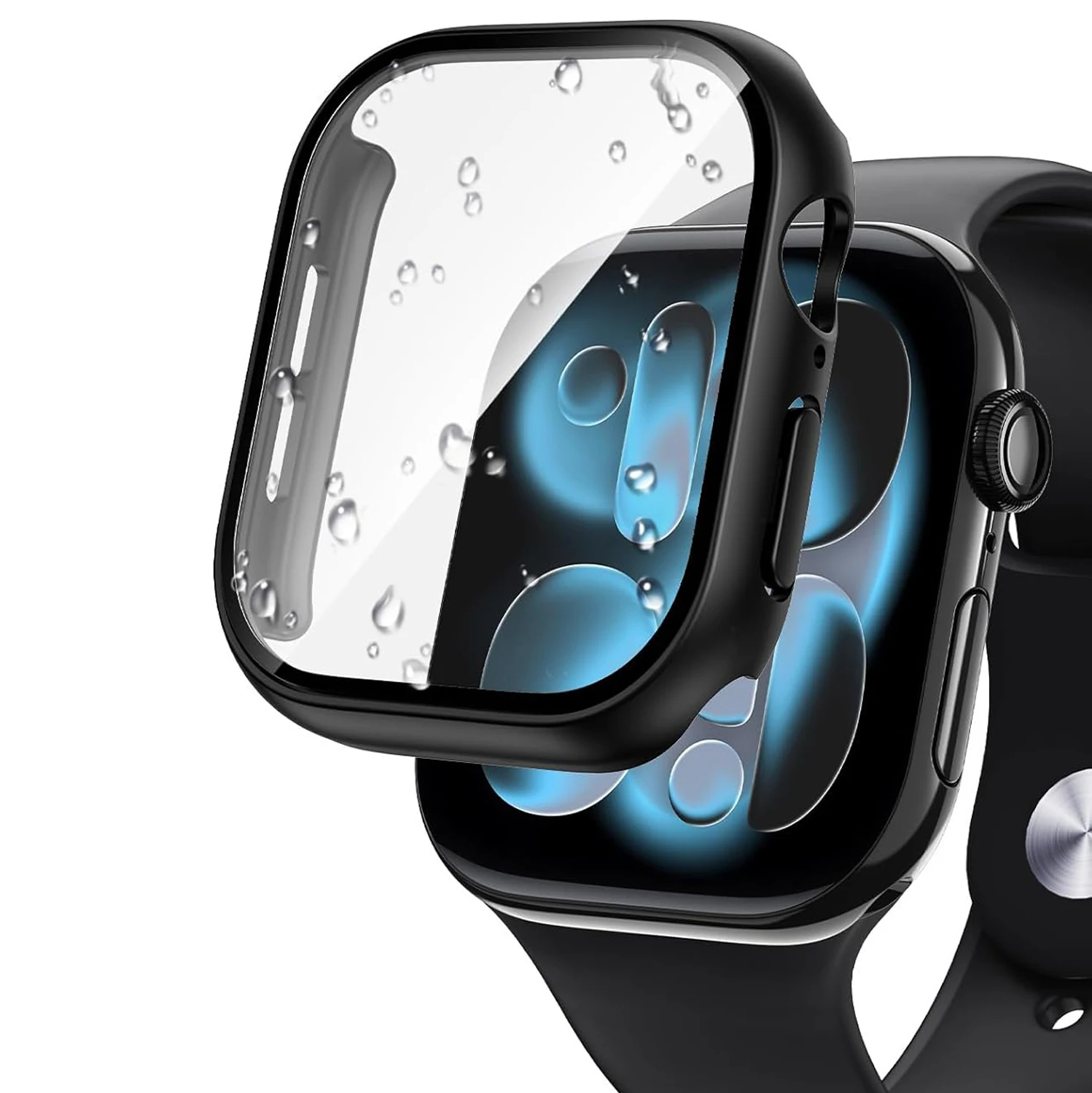 Gehärtetes Glasgehäuse für Apple Watch 49mm 46mm 42mm 38mm 40mm 41mm 44mm 45mm Displayschutzfolie iWatch 11 10 9 8 SE Ultra 3 2