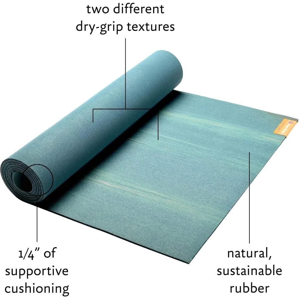 Rubber mat, optimal exercise and meditation support, studio yoga mat only