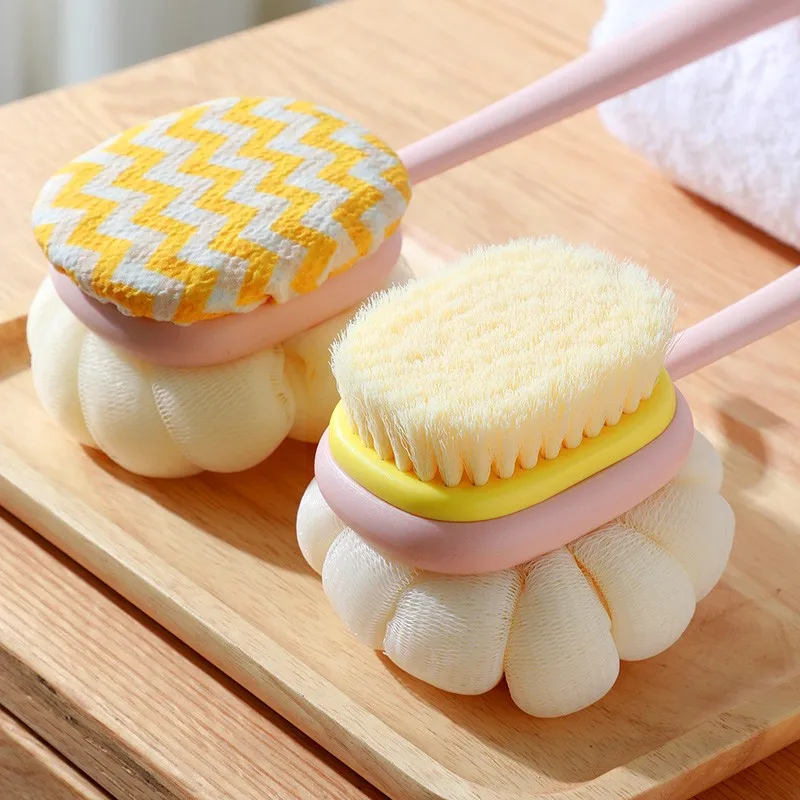 long-handle-bath-brush-for-back-scrubbing-women's-special-bath-towel-shower-ball-bath-flower-back-scrubbing-tool-personal-care