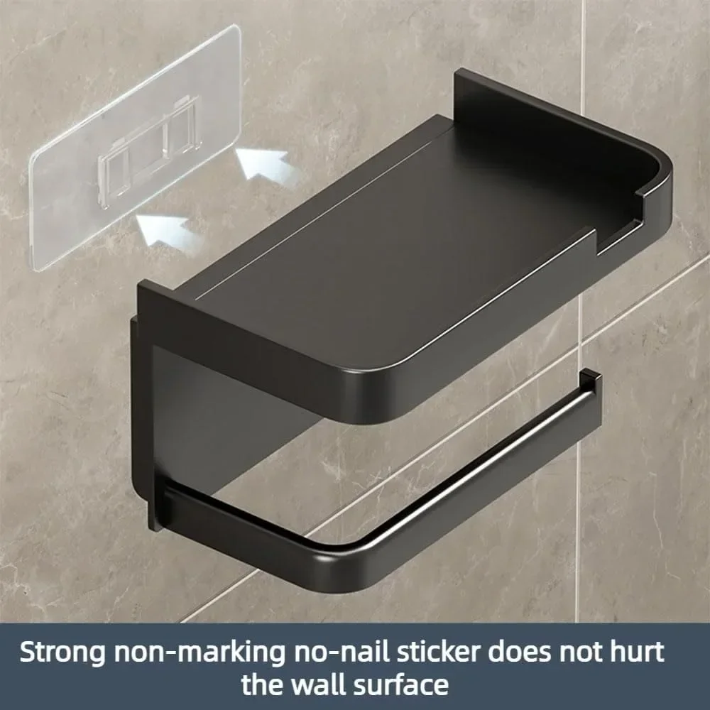 Schwarz und Weiß Grau Lagerregal Küche Handtuch Toilettenpapier Rack Kunststoff Badezimmer Wand Rollenpapier Handy Lagerregal