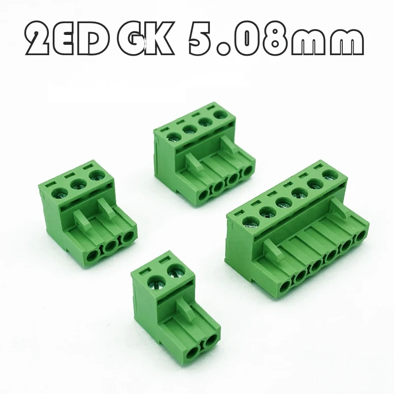 10 SZTUK 2EDGK 5.08mm TERMINAL BlOCK 5.08 PLUG-IN PCB CONNECTOR 2EDG PCB 2PIN /3P/4P/5P/6P/7P/8P/9P/10P/11P/12P