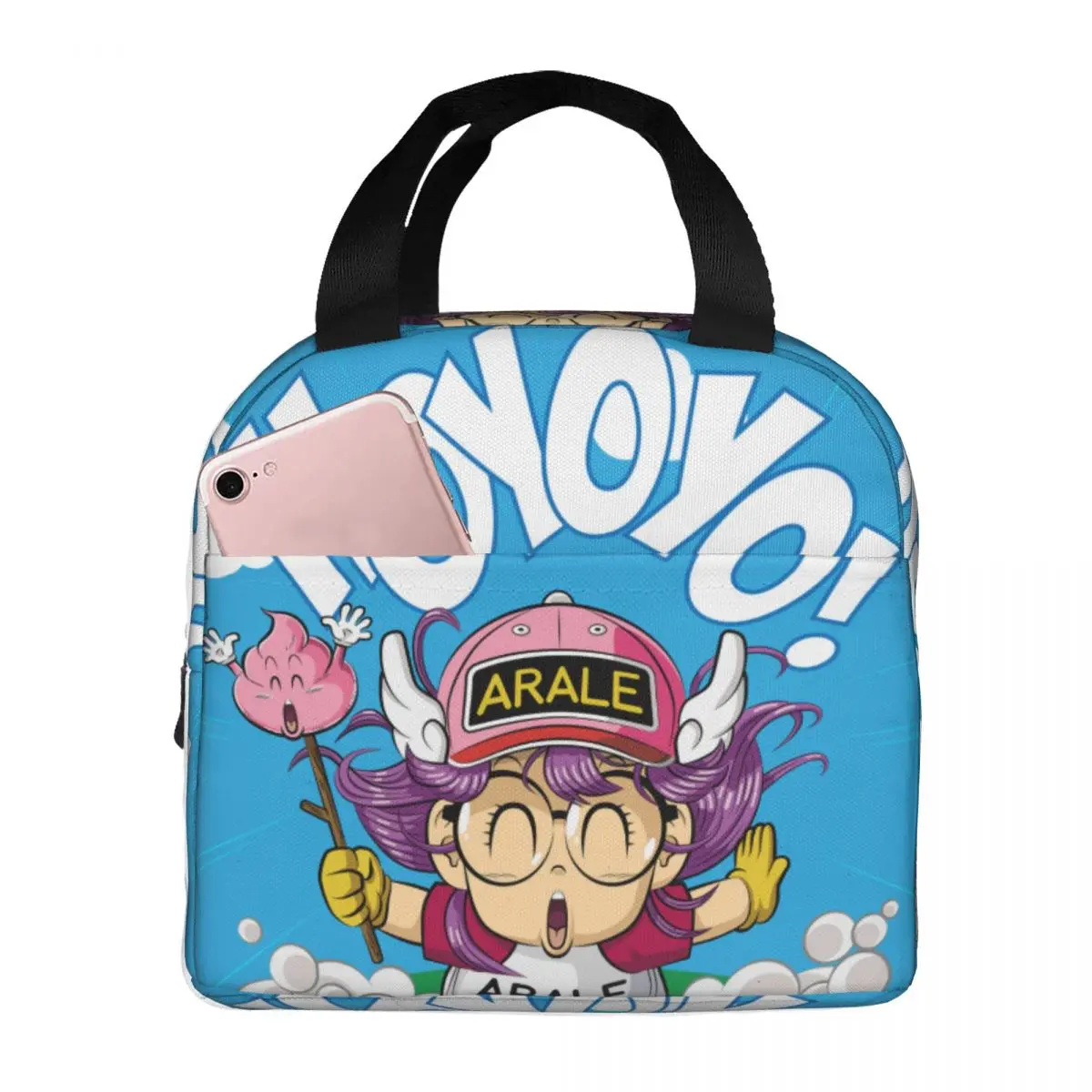 Милый Ланч-бокс Dr.Slump Arale Kawaii, переносная Изолированная Холщовая Сумка-Холодильник Dr Slump, милый мультяшный термальный Ланч-бокс для пикника