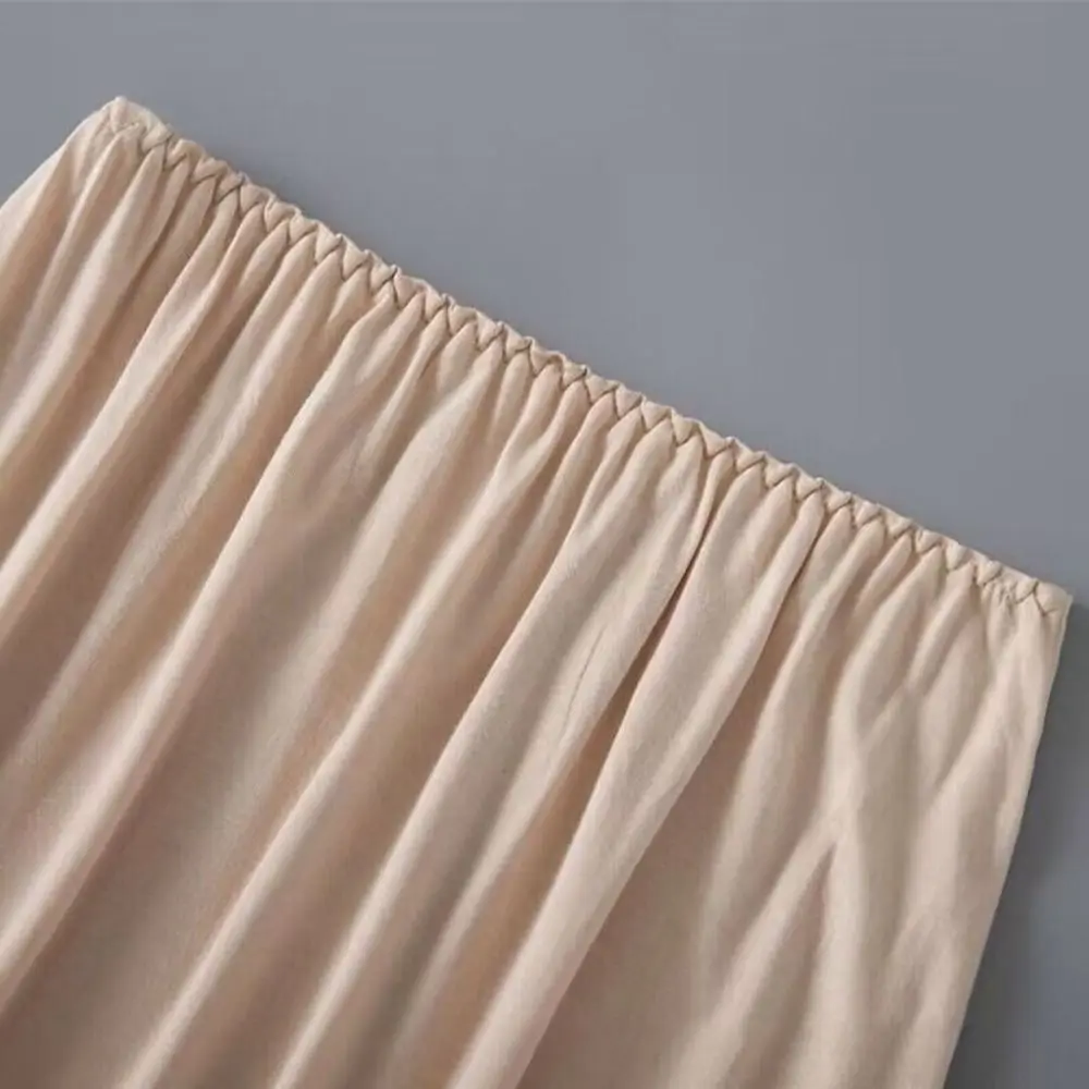 رقيقة الحرير الجليد مشروط الإناث نصف طول تنورة الدانتيل مكافحة اختراق الملابس الداخلية تنورة قصيرة شبكة زهرة عالية الخصر مرونة #3