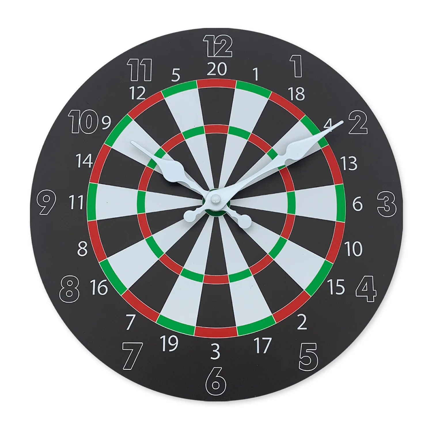 Personalized Dart Target Pattern Wooden Wall Clock for Living Room, Bedroom, Kitchen, Home Decoration, Silent Quartz Clock, Holiday Gift, 10 Inches,