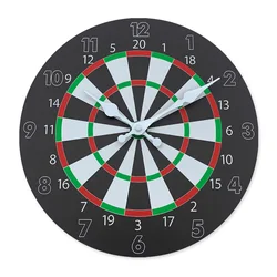 Personalized Dart Target Pattern Wooden Wall Clock for Living Room, Bedroom, Kitchen, Home Decoration, Silent Quartz Clock, Holiday Gift, 10 Inches, 12 Inches, 14inch, 16inch (Battery Not Included)
