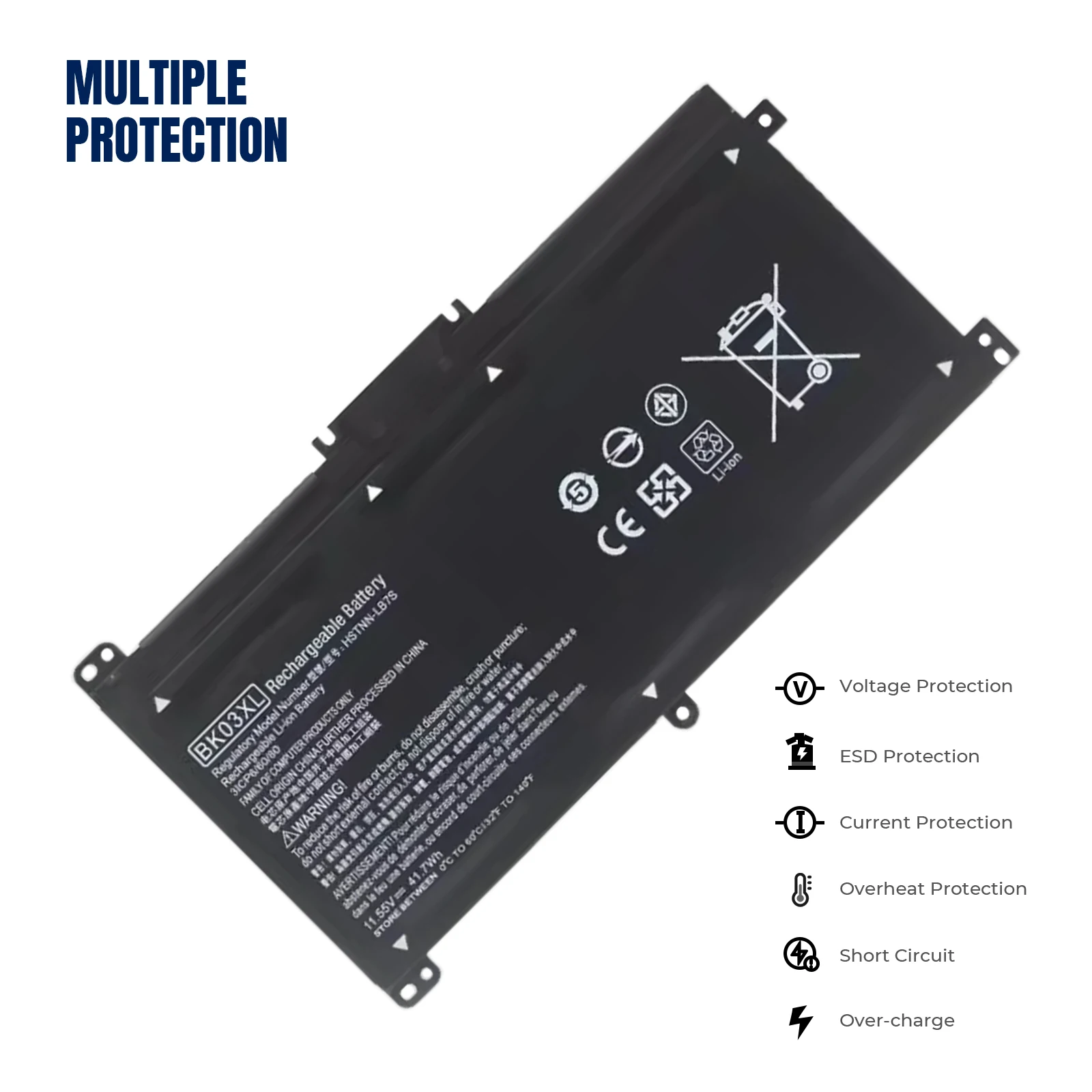 YOOFAN BK03XL 916811-855 916812-855 Battery for HP Pavilion X360 Convertible 14m-ba0xx 14-ba000 14m-ba013dx 14m-ba011dx