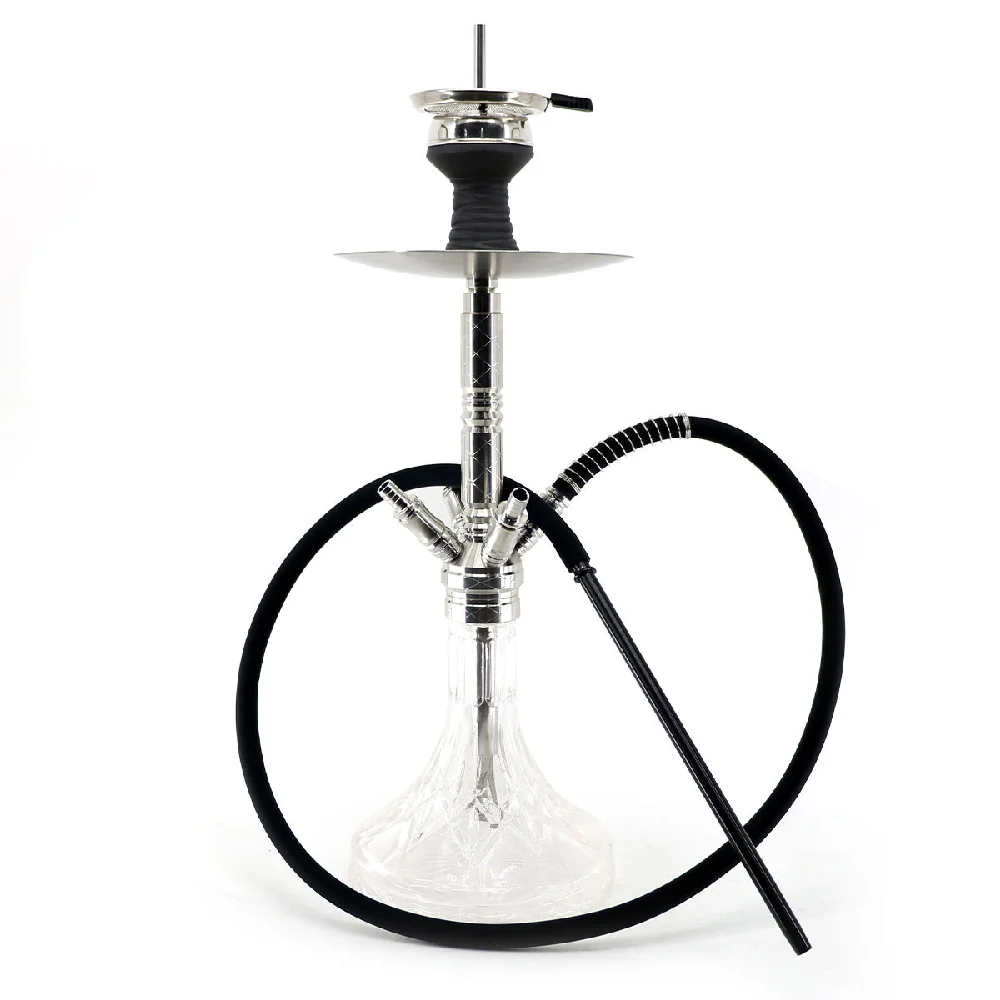 

Hookah Full Set Of High End Stainless Steel Medium Four-pipe Arabian Narguile Complete Shisha Pipe Hookah Accessories