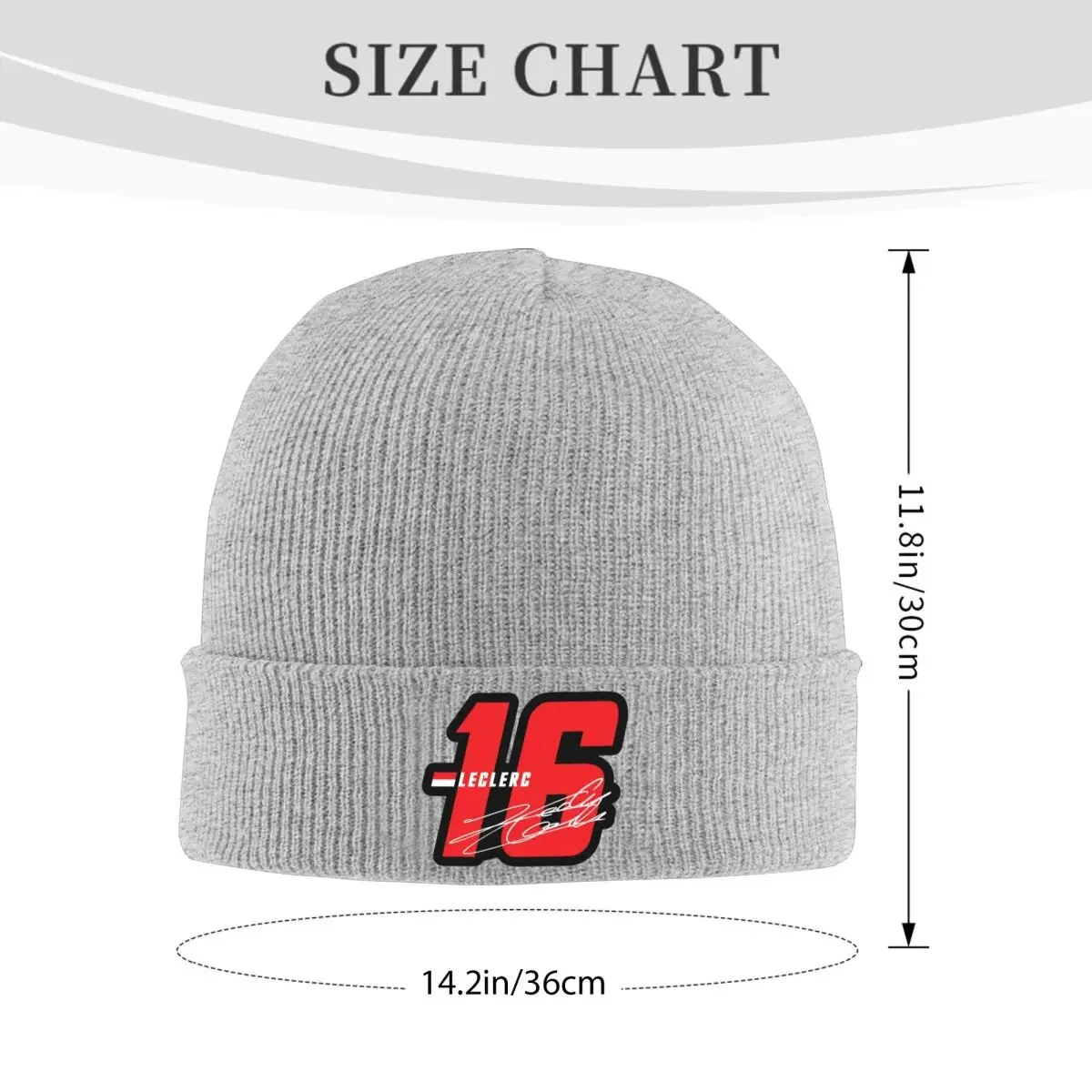 New Leclerc 16 F1 Warm Knitted Cap Winter Knit Bonnet Hat Skullies Beanies Hip Hop Caps for Unisex