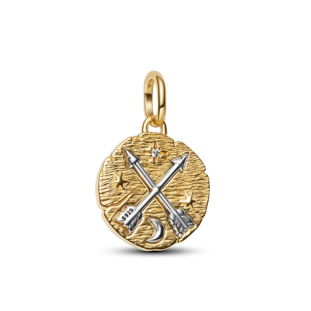 925 الفضة الخرز الذهبي دائرة سحر الحب على شكل قلب قلادة صالح الأصلي سوار المرأة DIY مجوهرات الإكسسوارات هدية #5