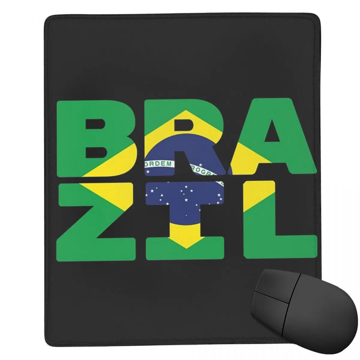 Brazil Flag Text Mouse Pad Computer Keyboard Mouse Mat Gaming PC Laptop Desk Mat Office Accessories