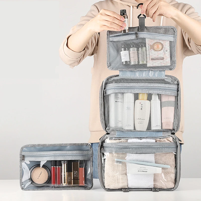 กระเป๋าใส่อุปกรณ์อาบน้ำแบบแขวนสำหรับเดินทาง กระเป๋าเก็บเครื่องสำอางกันน้ำ ห้องน้ำ กระเป๋าล้างความงาม อุปกรณ์เสริม กระเป๋าผ้าขนหนู กระเป๋าแยกเปียกแห้ง