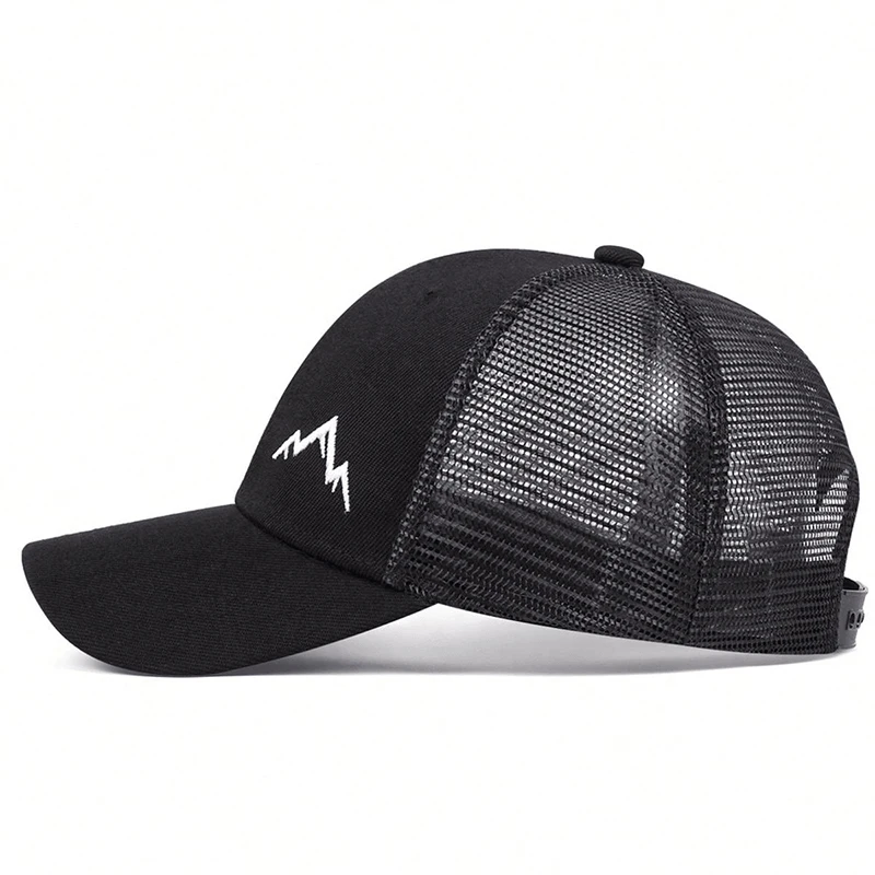 Unisex Mountain Range Embroidery Baseball Net Caps Spring and Summer Outdoor Adjustable Casual Hats Sunscreen Hat image 3