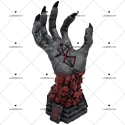 Mad God Grim Reaper Devil's Right Hand of Berserk Skull Rune Decorative Figurines Resin Crafts Accessories Fear Home Decoration