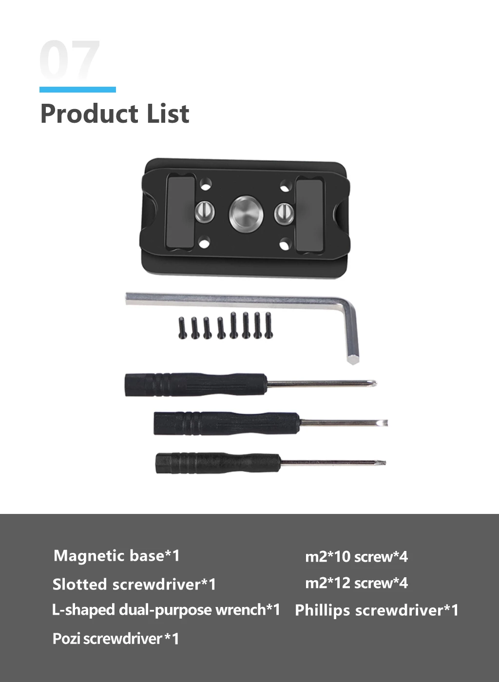 Für Osmo 360 Osmo Action 5pro 4 3 2 Kamera Magnetische Basis Schnellwechselplatte Schnellschalter 1/4 Schraube Stativadapter Befestigungshalterung – Detail 26