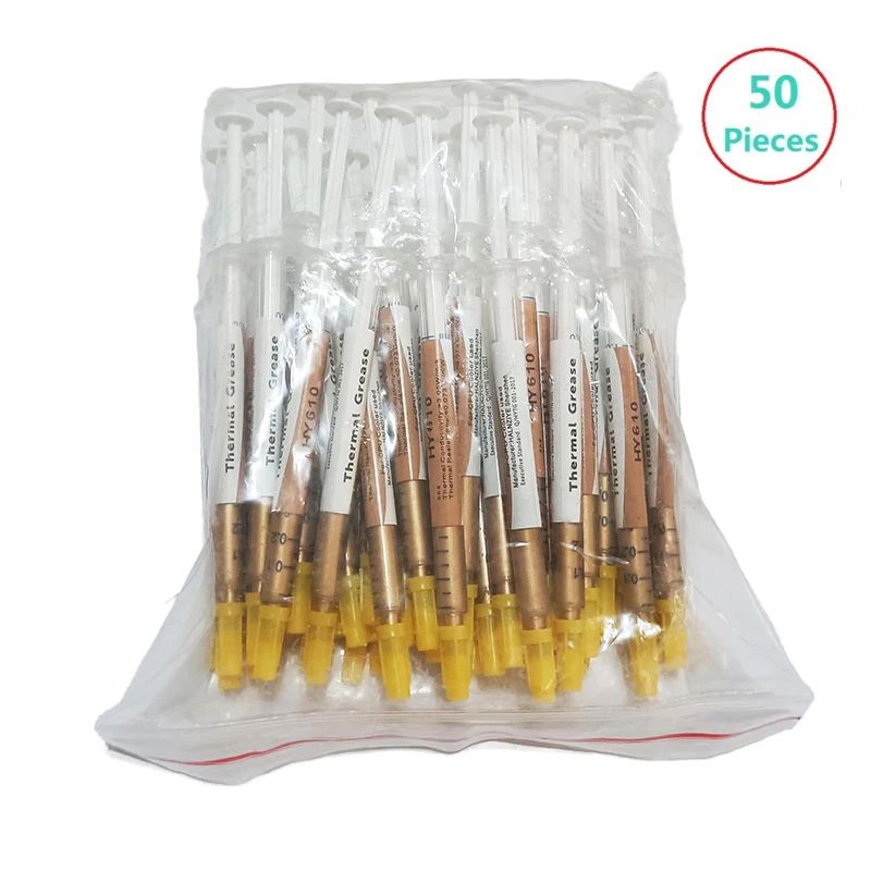 50pcs/lot Popular gold color thermal grease silicone Processor cooling paste thermal paste 1g