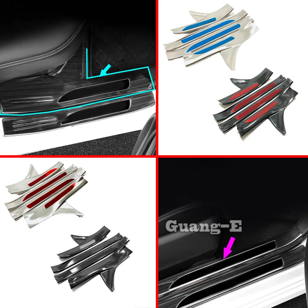

For Toyota Corolla Altis 2019 2020 2021 2022 Car Inner Door Sill Pedal Accessories Stainless Steel Threshold Covers Decoration