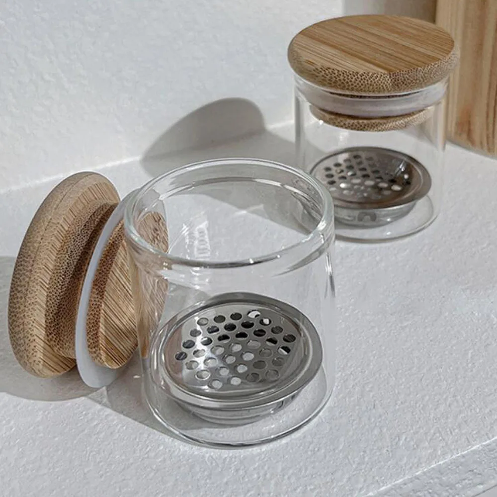 2 unids/set cepillo para decoración de uñas y taza de lavado filtro de malla de acero inoxidable botella de pluma de lavado fácil limpieza brillo polvo cepillo acrílico limpiador