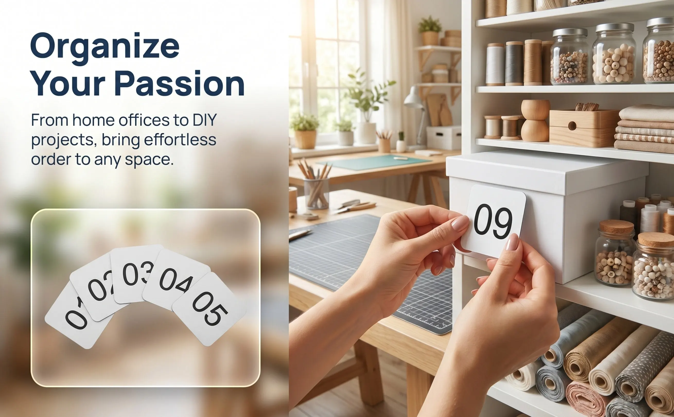 20Pcs Crystal Clear Acrylic Number Stickers Self-Adhesive Square Room Door Number Labels for Office School Warehouse Locker