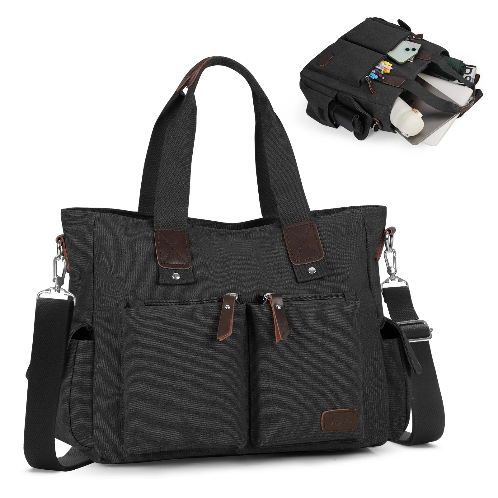 

Lubardy Messenger Bag for Men Shoulder Bag Tote Bag Crossbody Purse Top Handle Satchel Handbags with adjustable shoulder strap