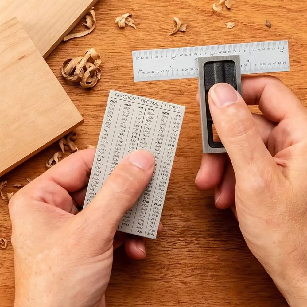 Gifts Portable Square Edge Ruler Durable Stainless Steel Woodworker Edge Rules Marking Tool Slide Precision Rules