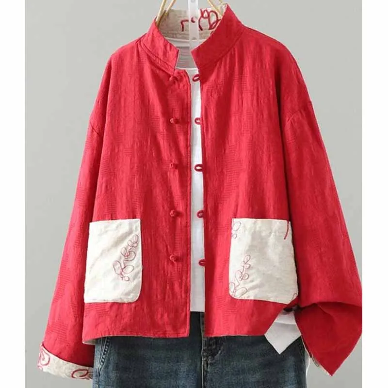 floral-embroidery-frog-button-stand-collar-loose-fall-casual-double-sided-outwear-coatwomen-reversible-new-chinese-style-jacket