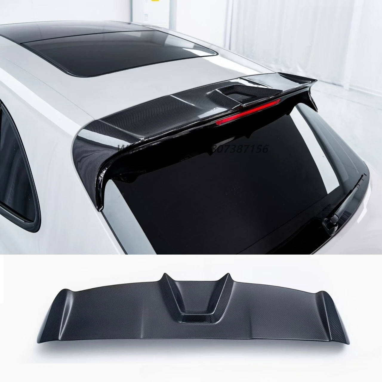 

For Macan Roof Spoiler Tail Fin Wing Dry Carbon Fiber Car Body Kits Modification Accessories CMST Style Genuine Product