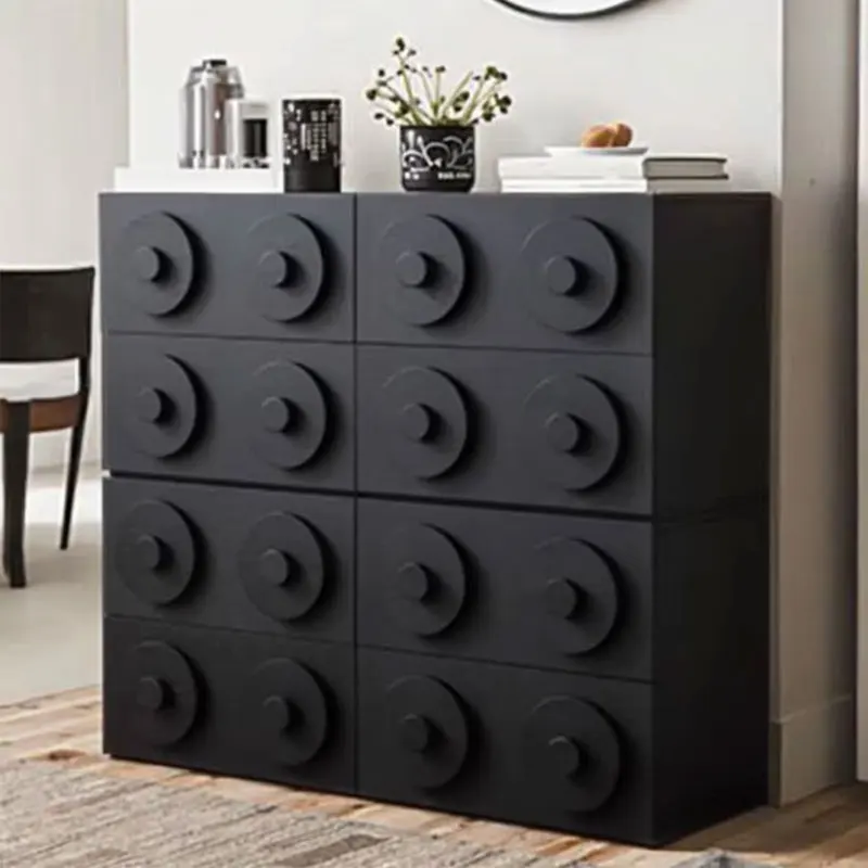 Stylish Modular Mid Century Wood Sideboard Storage Cabinet For Living Room Bedroom Hotel Decor