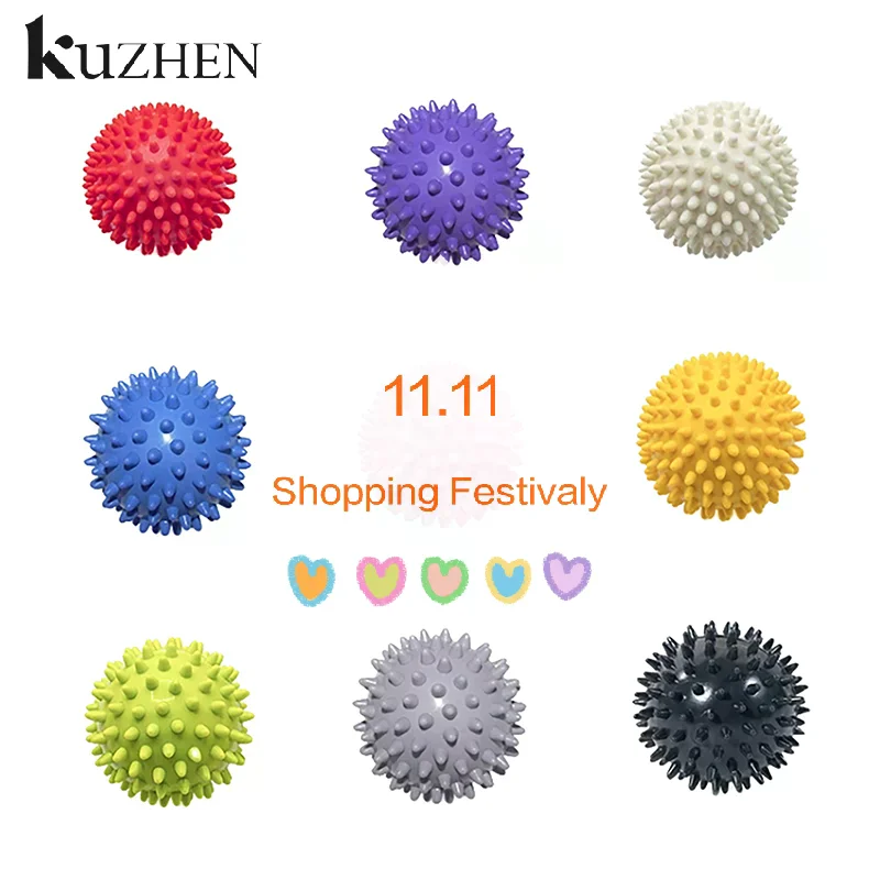 

Massage Spiky Ball 7cm 9cm Training Muscle Pain Stress Massager Relaxation Acupoint Massage Myofascial Balls Yoga Ball Massage