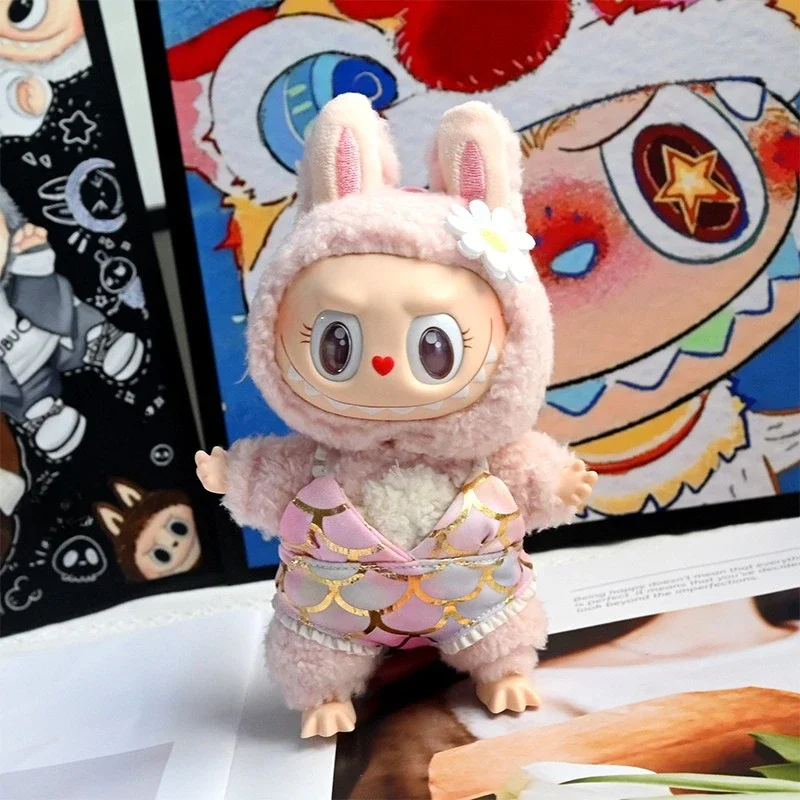 Bikini de verano para Ropa de muñeca Labubu, traje de baño, accesorios para muñecas