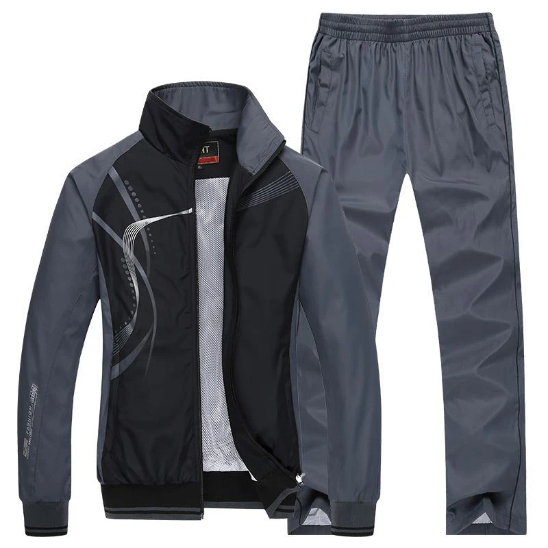 Men Sportswear New Spring Autumn Tracksuit 2 Piece Sets Sports Suit Jacket+Pant Sweatsuit Male Fashion Golfwear Men Clothing 5XL