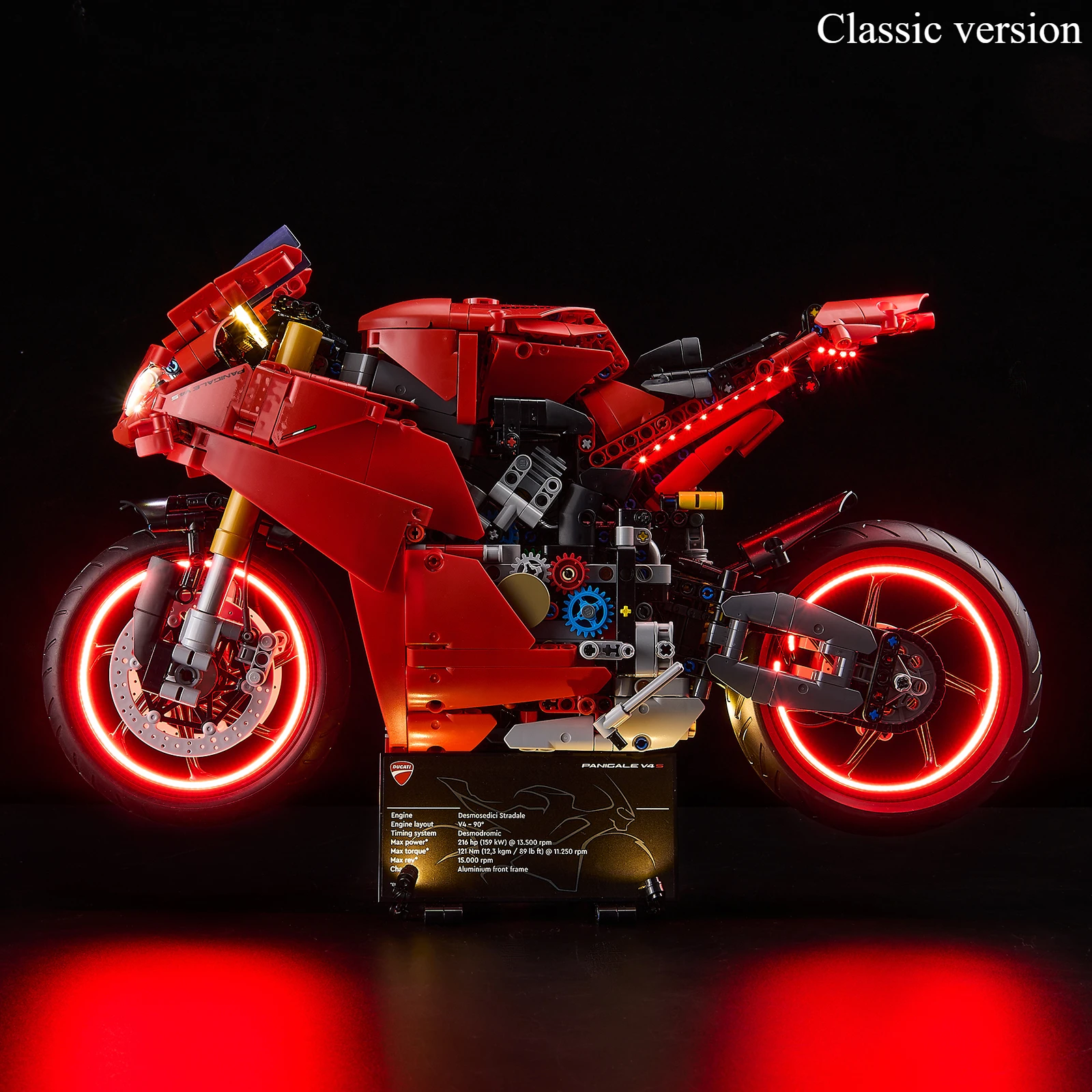 LED-Beleuchtungsset für Ducati Panigale V4 S Motorrad 42202, Bausteine ohne Modell