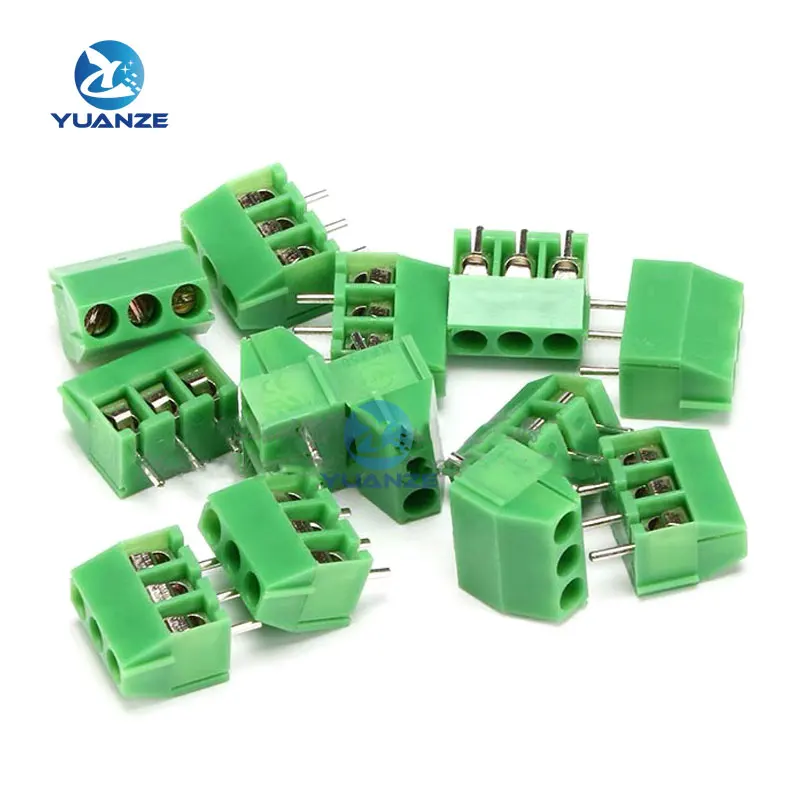 10pcs KF350-2P 3P Green Pin Screw Terminal Block Connector KF350 3.5mm Pitch amphenol connector 250V/10A