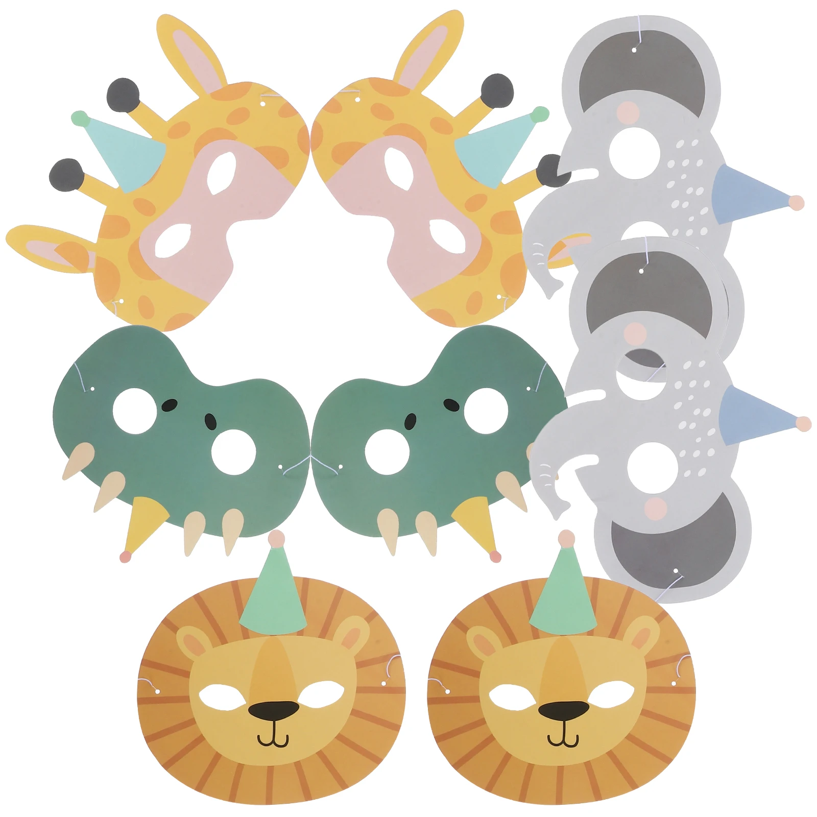 

8 Pcs Birthday Eye Mask Animal Party Masks for s Cartoon Kit Favors Decorations
