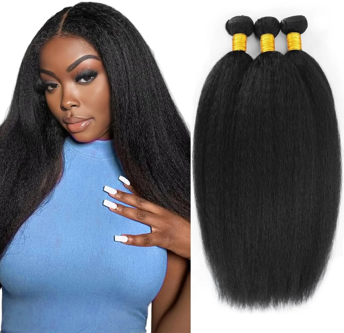 30 inch Kinky Straight Vietnamese Raw Virgin Human Hair Bundles Weave Sew In Bundle Remy Hair Extension 3 4 Bundles Coarse Yaki
