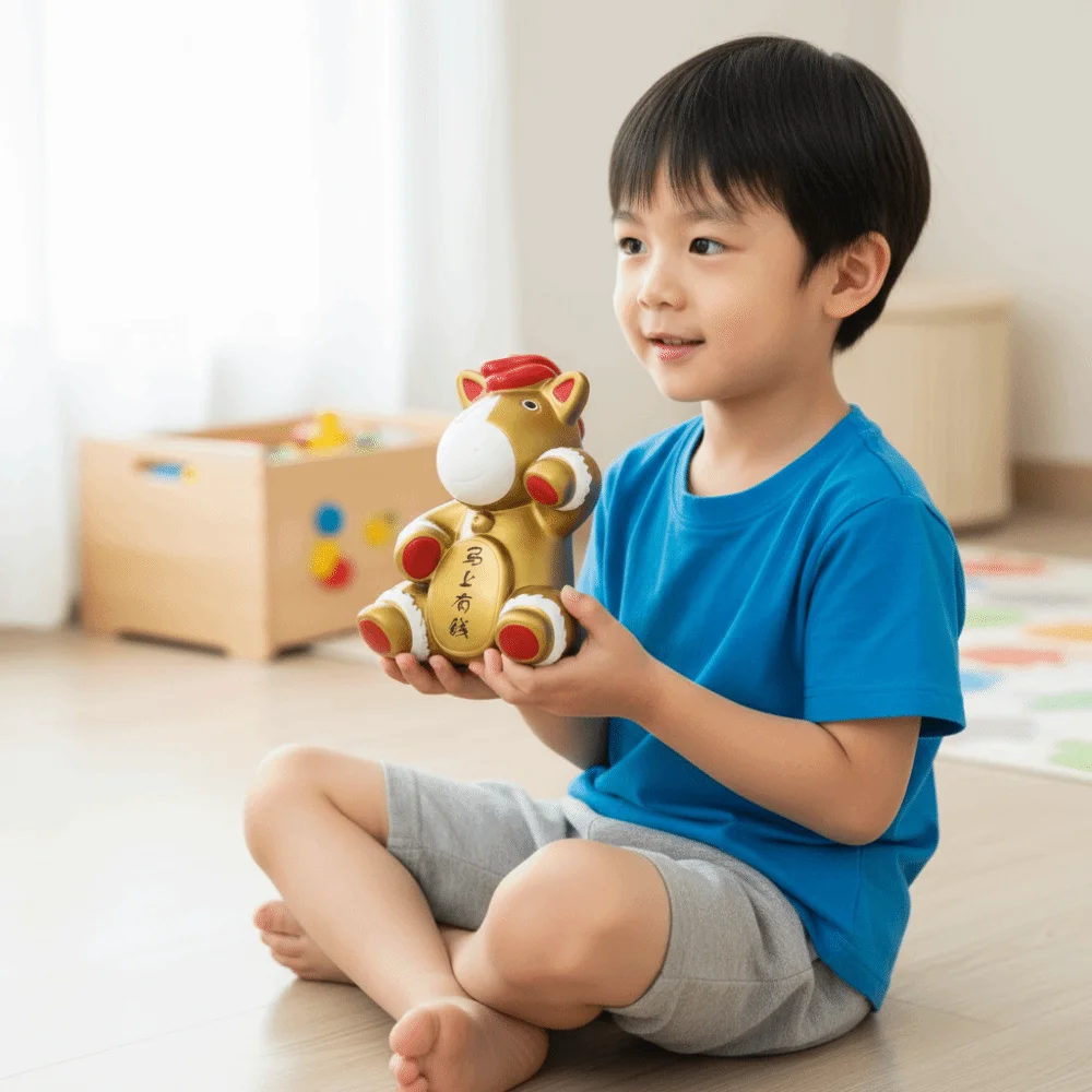 

Ornaments Animal Horse Piggy Bank Zodiac Theme Gold Horse Money Jar Good Luck Decorative New Year Gifts Year of The Horse