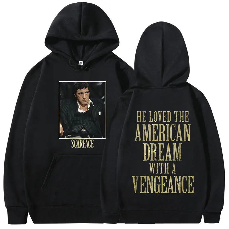 Classic Gangsters Movie Scarface Hoodies Tony Montana Al Pacino Sweatshirts Men Women Hip Hop Vintage Gothic Oversized Pullovers