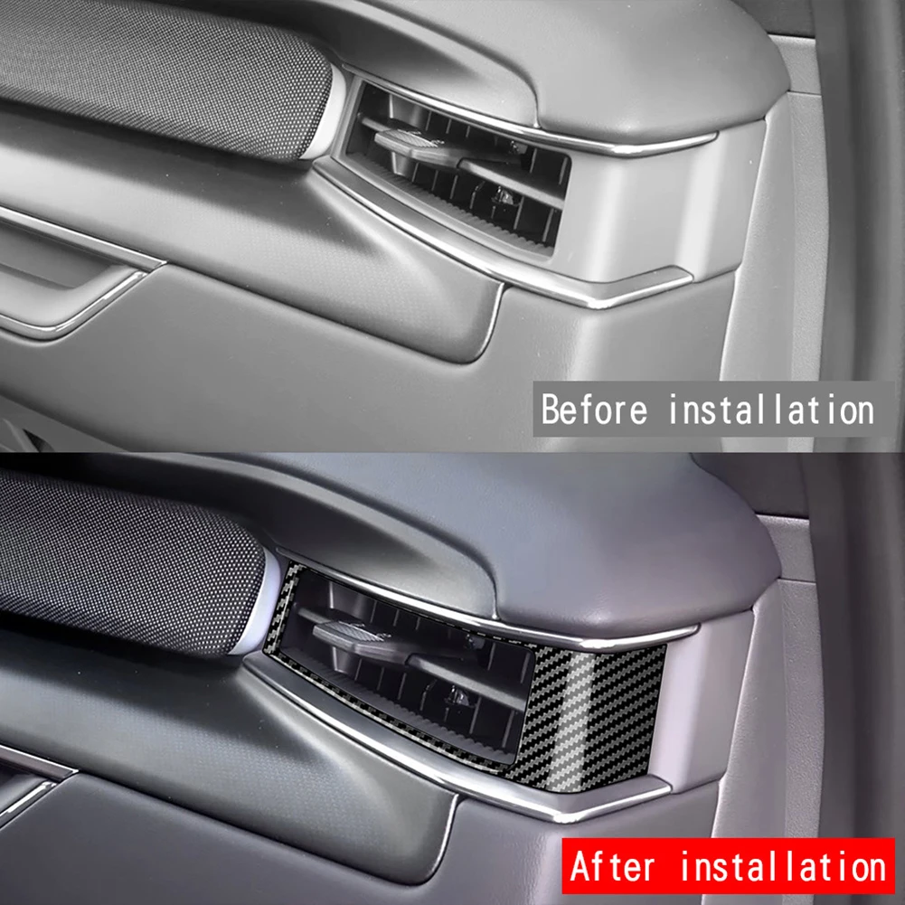 إطار مخرج الهواء الجانبي للوحة العدادات للسيارة ، إطار لملصقات القطع ، نمط ألياف الكربون ABS ، لكيا EV9 ، ، إكسسوارات داخلية