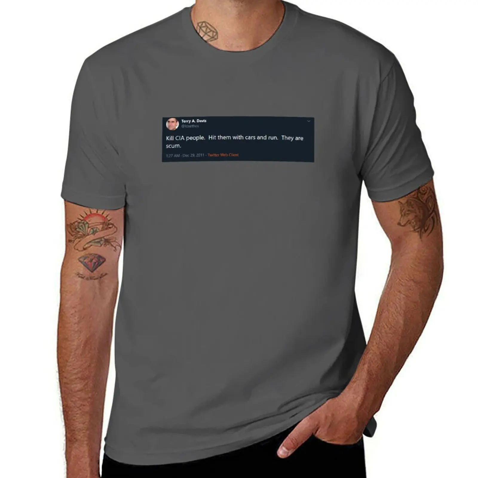 

Tweet Terry CIA Davis A T-Shirt Fashion Casual Short Sleeve Top