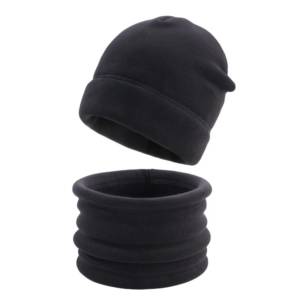 

Material Children Hat Scarf Set Cartoon Solid Color Beanies Sets Warm Design Cotton Fabric Girls Head Cover Autumn Season