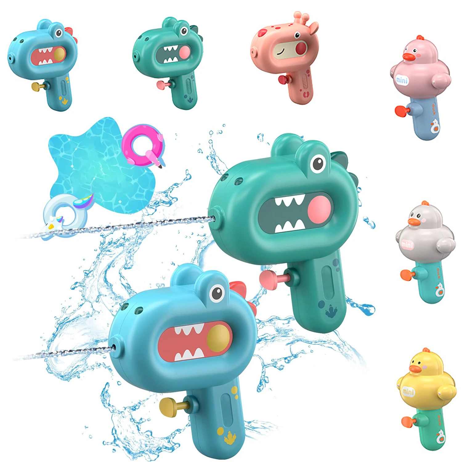 

Children's toy dinosaur water gun, chick animal water gun, children's outdoor water fight, summer water play