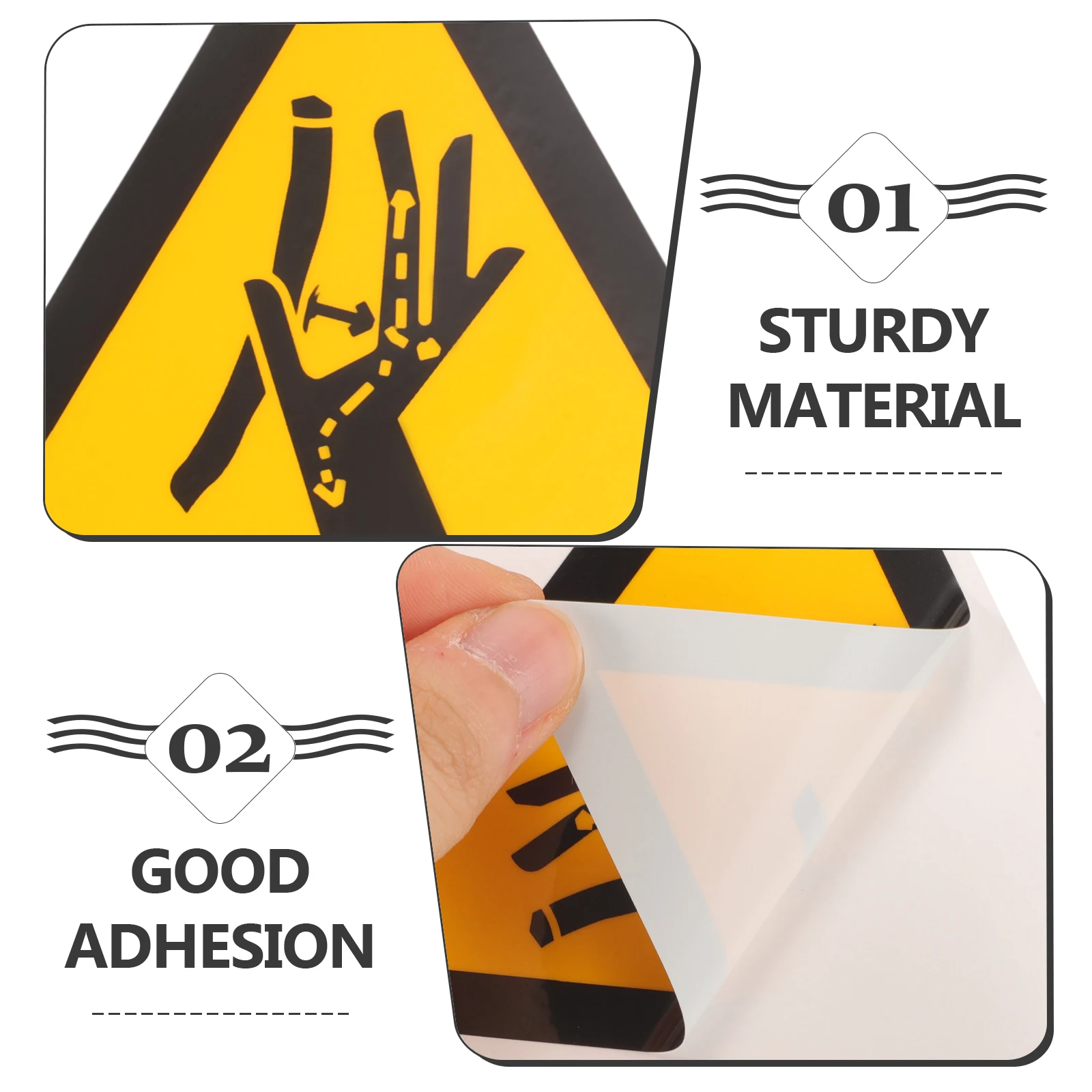 Safety Sign Stickers Warning Caution Danger Machinery Label Decals Security H Pinch Signs Traffic