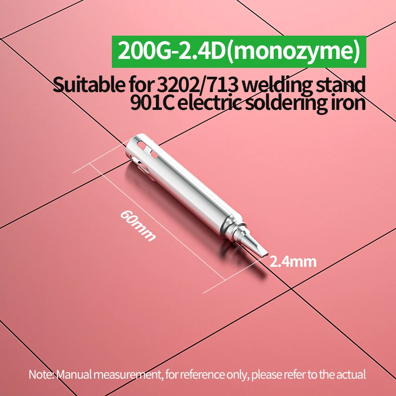 200G soldering iron tip 200G-K/SK/2C/4C/3C/3.2D/4.2D/J/I/2B/LB knife tip round pointed elbow suitable compatible with QUICK 3202