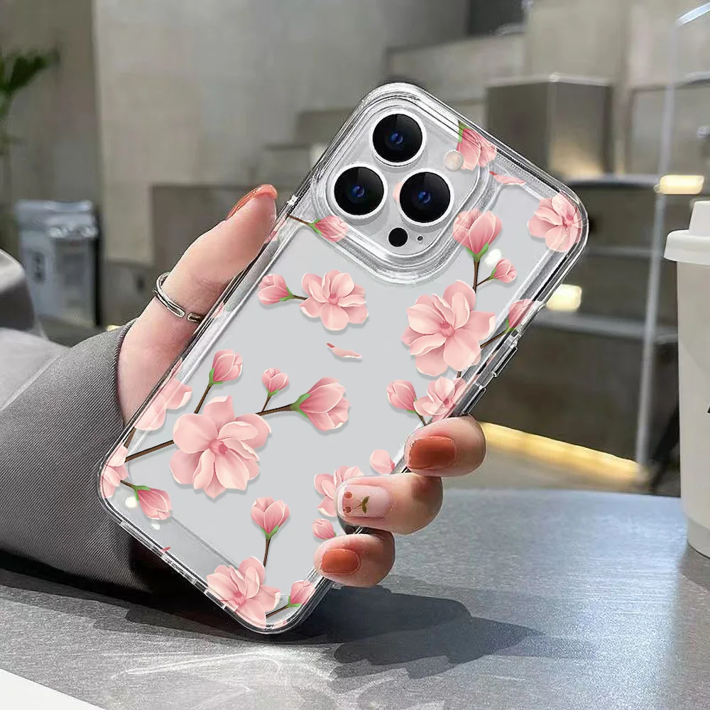 Soft Case For Samsung Galaxy A56 5G A36 A26 A54 A55 S25 Ultra S24 Plus S23 S22 S21 FE A53 A52 A33 A35 A16 A15 Flower Funda Cover