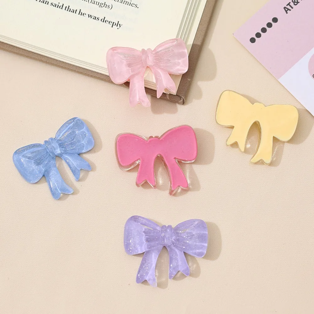 6 Stück bezaubernde Schuh-Charms mit Schleife, glänzend, glitzernd, DIY-Mode-Dekorationen für Schuhe, niedliche Accessoires