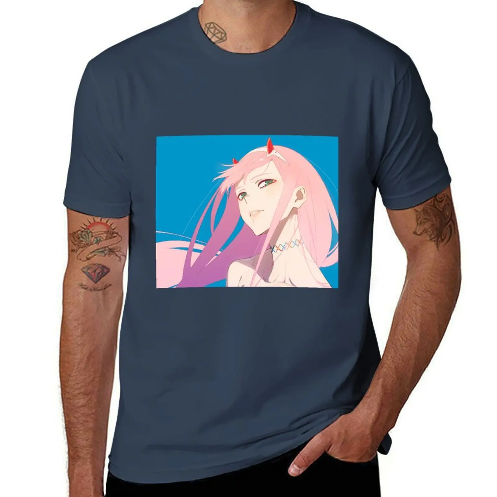 

Darling FRANXX in Two Zero the T-Shirt Labor Work Casual T-Shirt