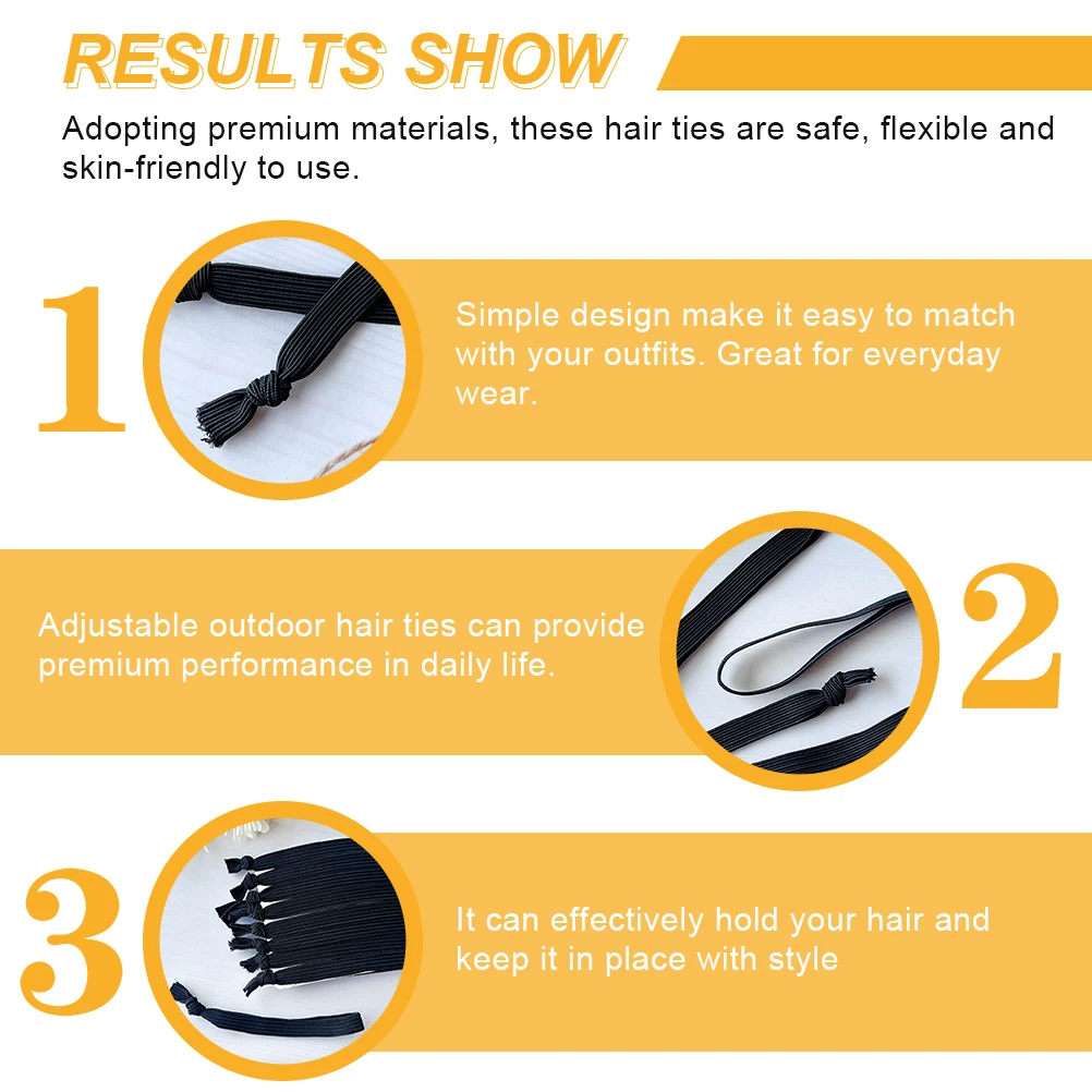

20pcs Adjustable Hair Ties For Men Elastic Ponytail Holders Sport Running Yoga Training Use Hair Accessories For Men