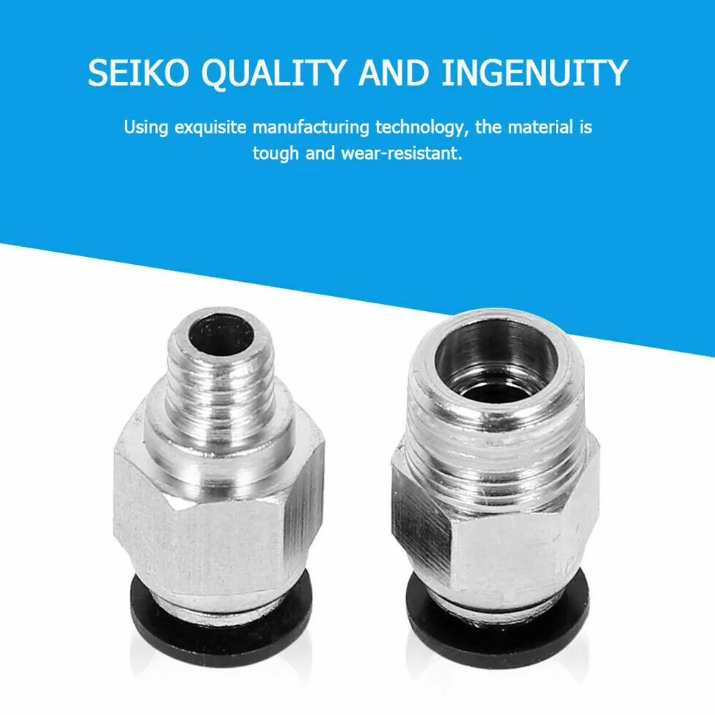 

Набор из 6 шт. трубок Боудена из ПТФЭ длиной 1 м, самосмазывающиеся, для 3D-принтеров, запчасти и аксессуары, пневматические фитинги PC4-M6 M10