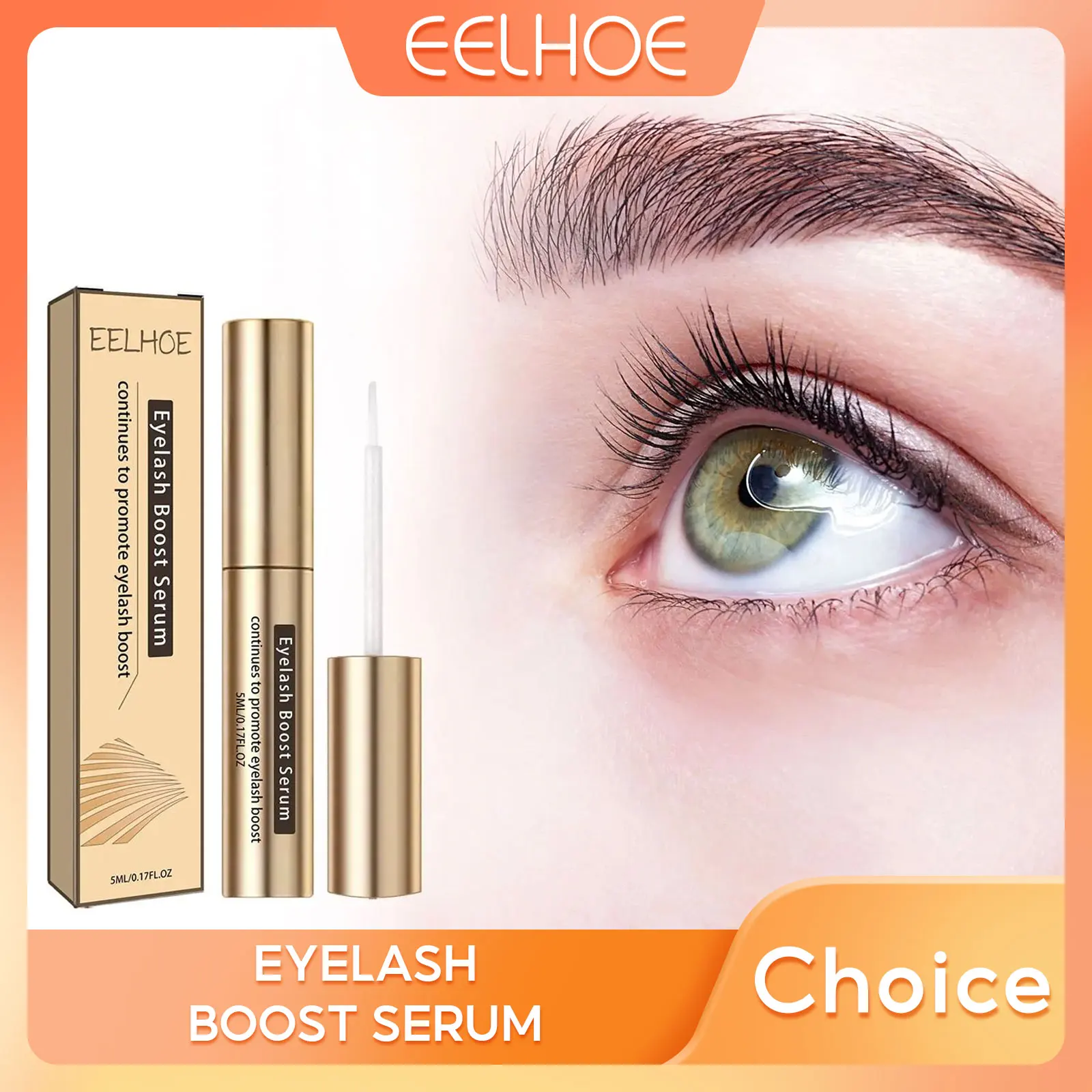 EELHOE Eyelashes Growth Serum Fast Lengthening Thicker Lashes Nourishing Treatment Curling Natural Lifting Enhance Liquid Makeup